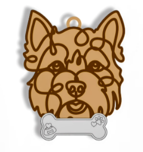 Line Art Dog Ornament